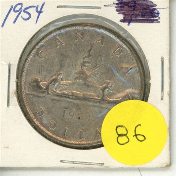 1954 Canadian Silver Dollar.