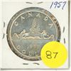 Image 1 : 1957 Canadian Silver Dollar.