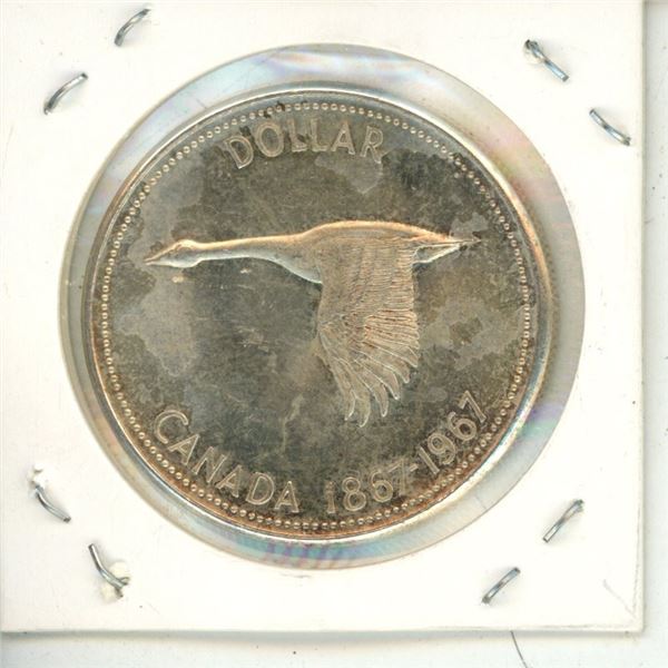 111.    Canadian Silver Dollar 1867-1967 Canada Goose.
