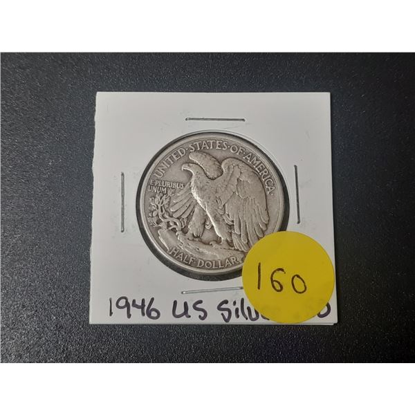 1946 Silver .50 Cent Coin USA