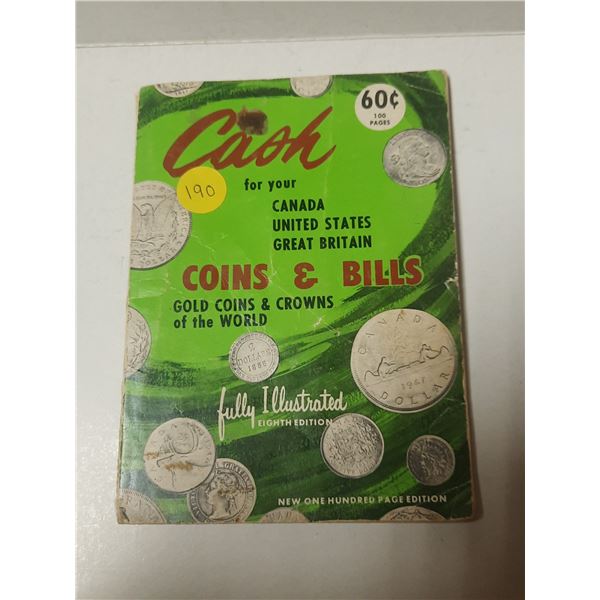1963 Cash For Your Canada,US,Great Britain Coins And Bills Book