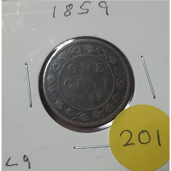 1859 Canada Large One Cent.