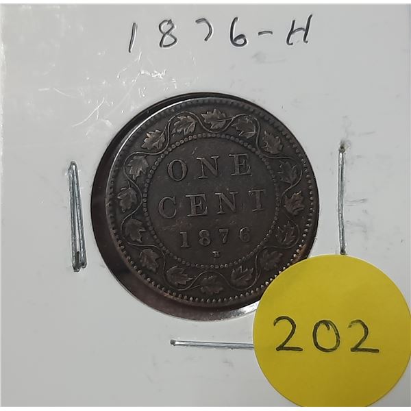 1876-H Canada Large One Cent.