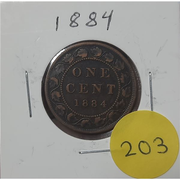 1884 Canada Large One Cent.