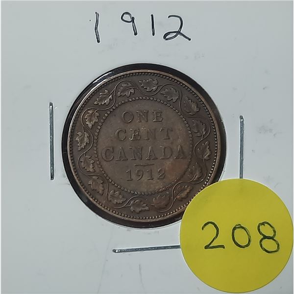 1912 Canada Large One Cent.