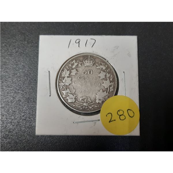 1917 Canada Silver 50 Cents.