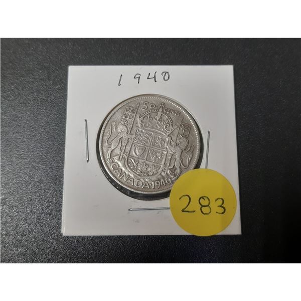 1940 Canada Silver 50 Cents.