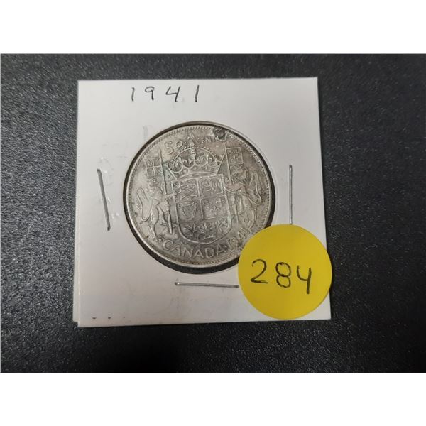 1941 Canada Silver 50 Cents.