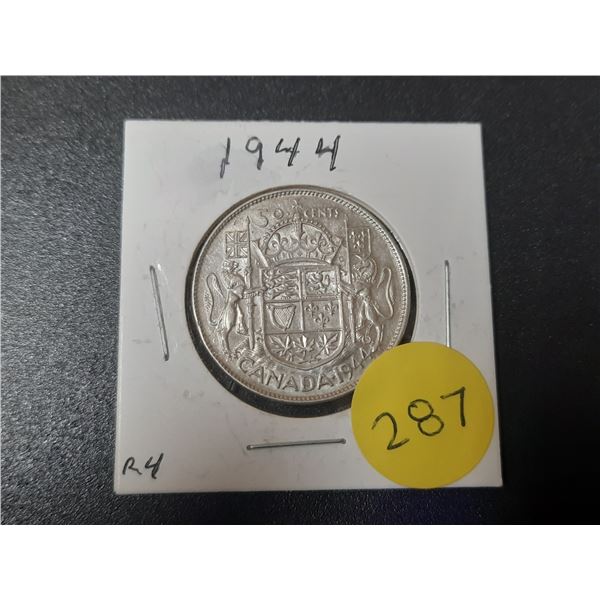 1944 Canada Silver 50 Cents.