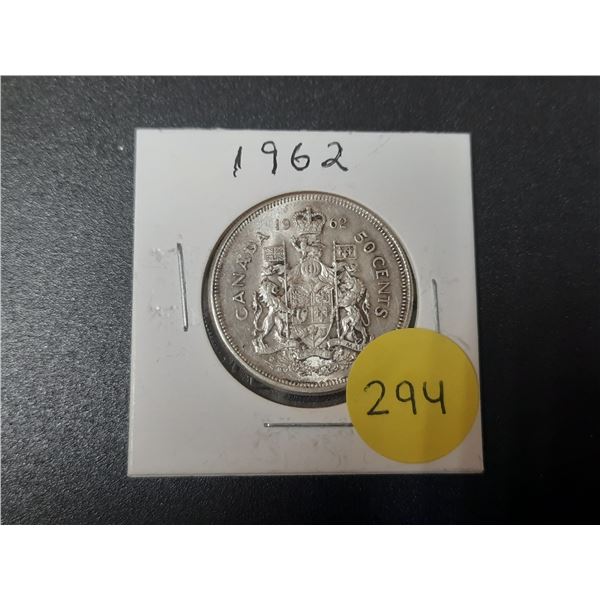 1962 Canada Silver 50 Cents.