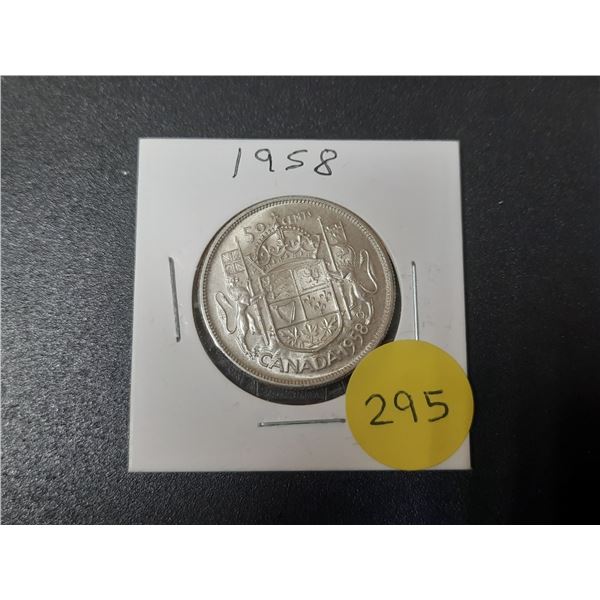 1958 Canada Silver 50 Cents.