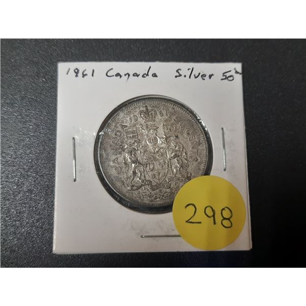 1961 Canada Silver 50 Cents.