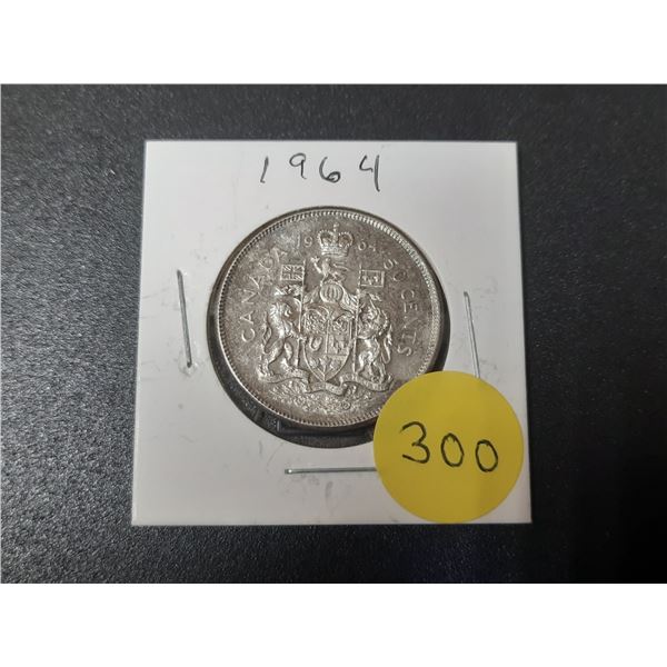 1964 Canada Silver 50 Cents.