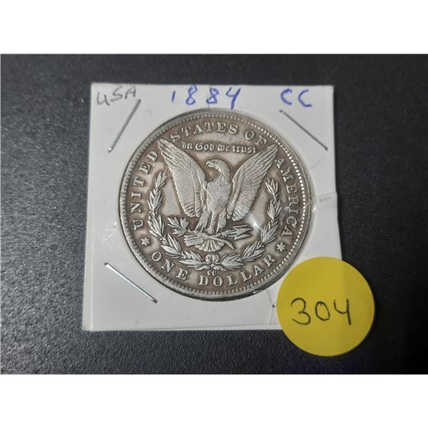 1884 U.S.A Carson City Dollar.