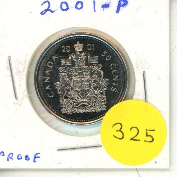 2001-P Canada 50 Cents.