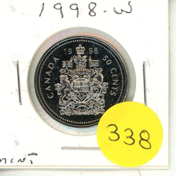 1998 -W Canada 50 Cents.
