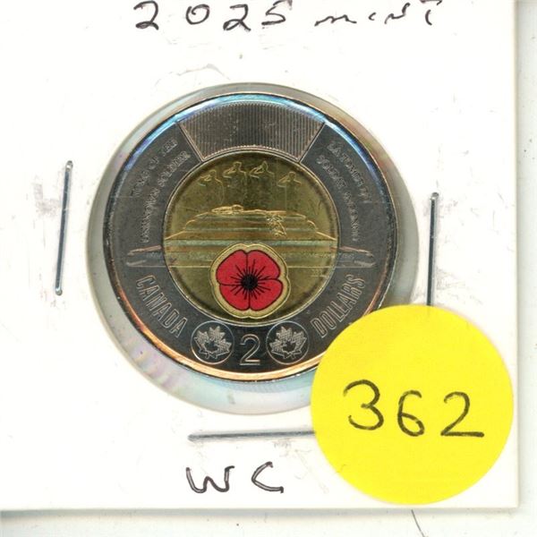 2025 Canadian Toonie, Tomb Of The Unknown Soldier WC-MINT