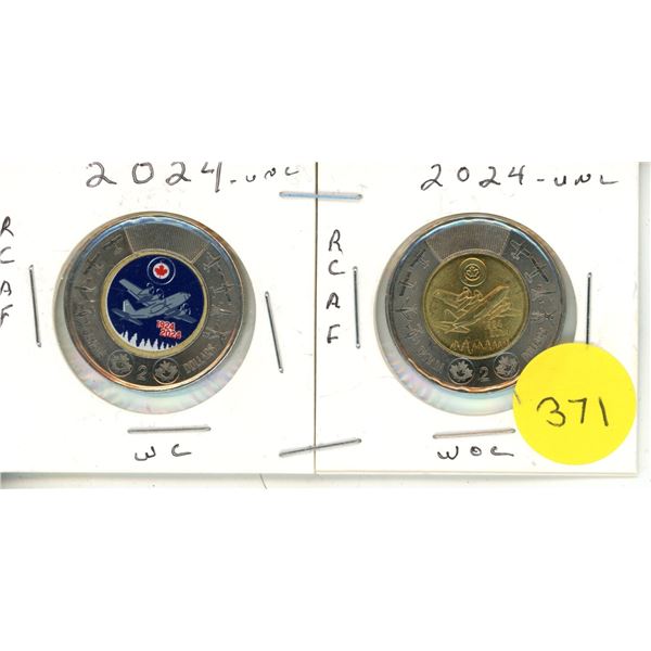 2024 Canadian Toonies, RCAF WC & WOC