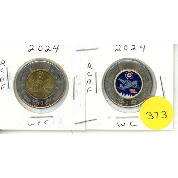 2024 Canadian Toonies, RCAF WC & WOC