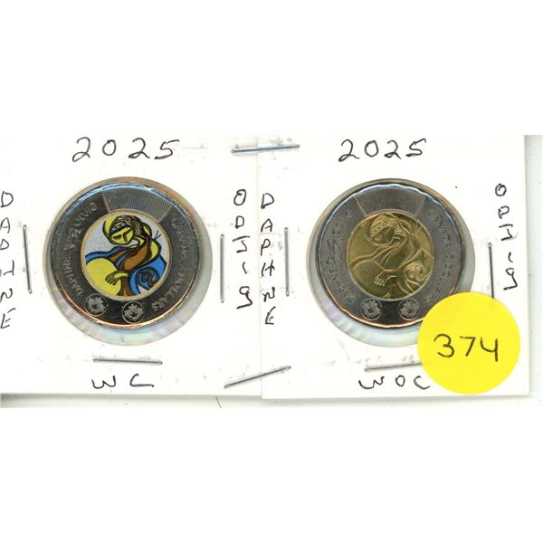 2025 Canadian Toonies, Daphinie Odjig WC & WOC