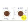 Image 1 : 2011 Canadian Small Cent,Magnetic & Non Magnetic
