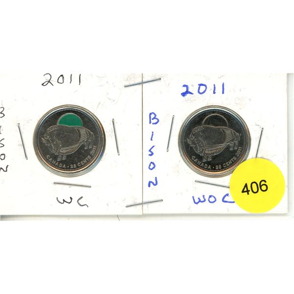 2011 Canadian Quarters, Bison WC & WOC
