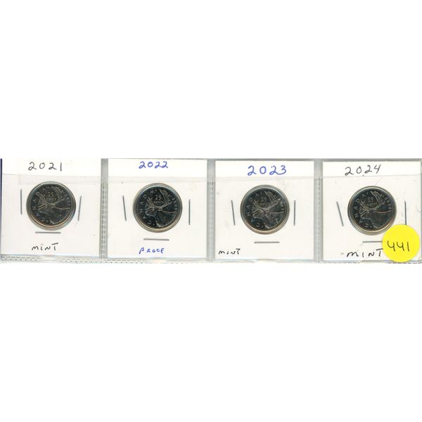 2021-2024 Canadian Quarters, MINT