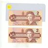Image 1 : (2) 1986 Canada Two Dollars.