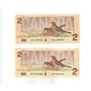 Image 2 : (2) 1986 Canada Two Dollars.