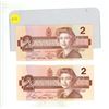 Image 1 : (2) 1986 Canada Two Dollars. (Uncirculated)