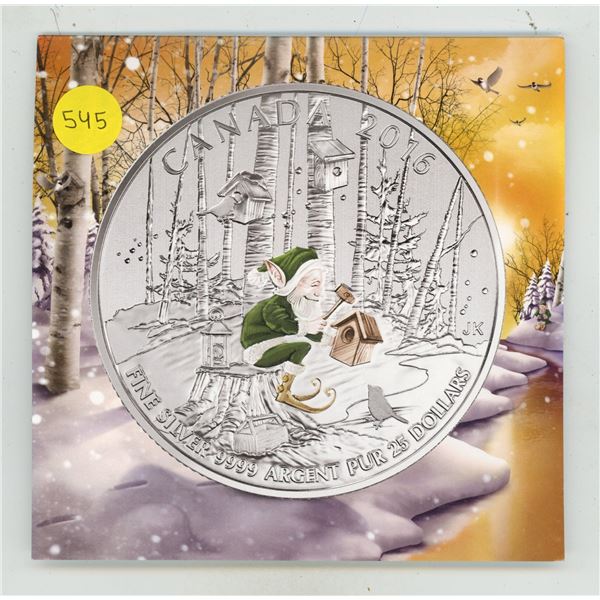 2016 $25 Fine Silver Coin - Woodland Elf (99.99% pure)