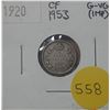 Image 1 : 1920 Canada Silver 5 Cents.
