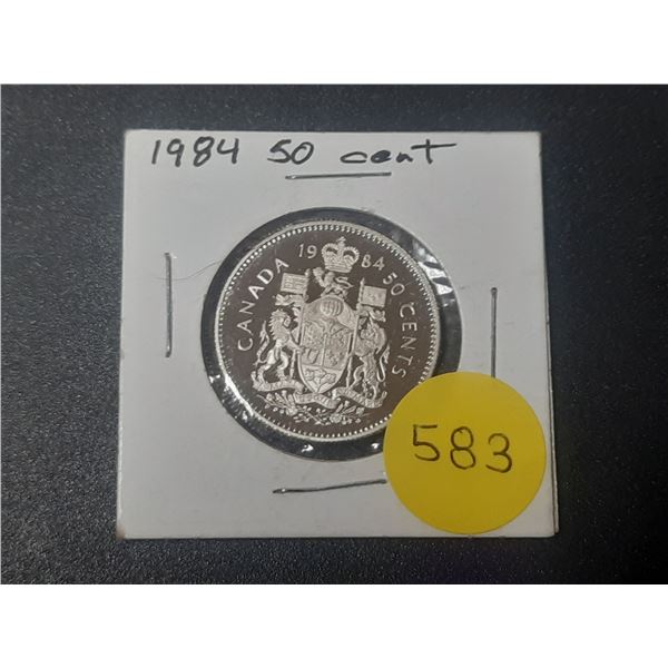 1984 Canada Proof Like 50 Cents.