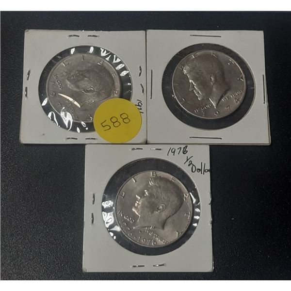 1971, 1974, 1976 U.S.A. One Dollar.