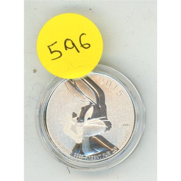 2015 Canadian $20 Fine Silver Coin Featuring Bugs Bunny.
