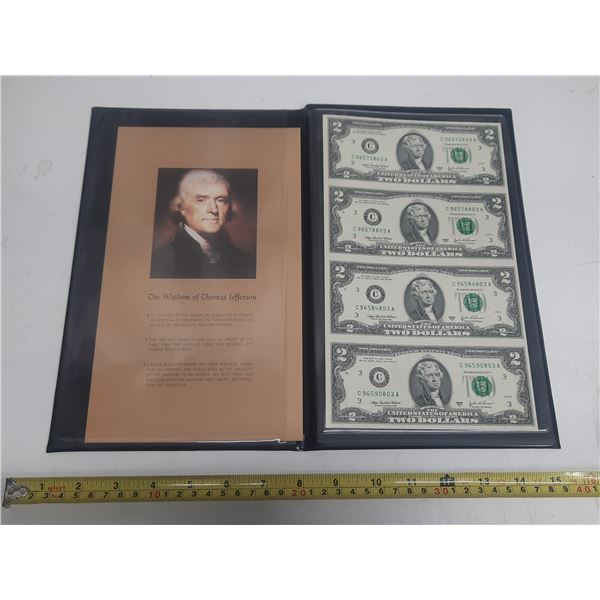 World Reserve Monetary Exchange Presentation Folder Containing A Sheet of Four U.S.A. 2003-A Series 