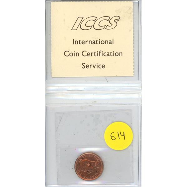 1947 Canadian One Cent - ICCS MS-63 Red