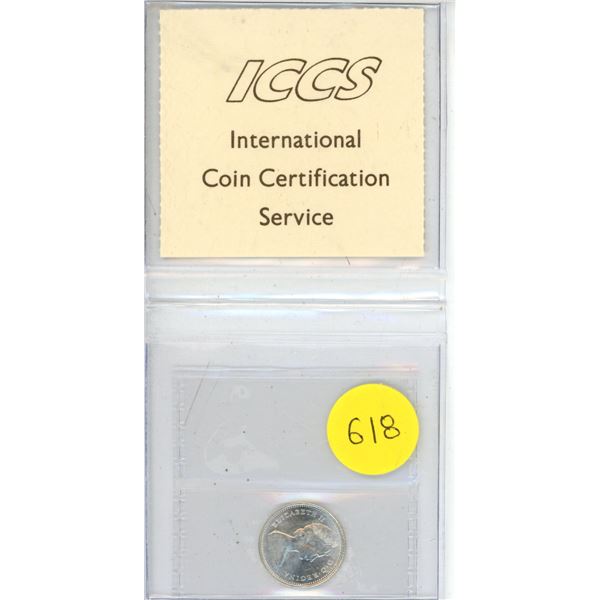 1966 Canadian Silver Ten Cents - ICCS MS-64