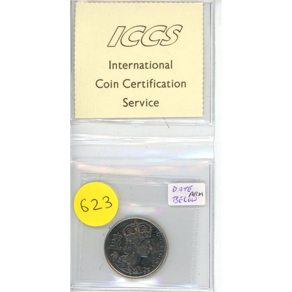 2002P Canadian Fifty Cents - ICCS MS-60 Ascension