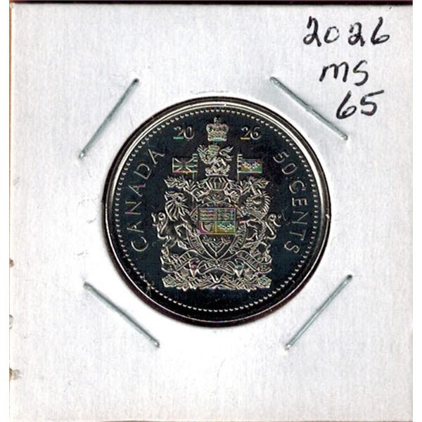 2026 CANADIAN 50 CENT COIN - MS65