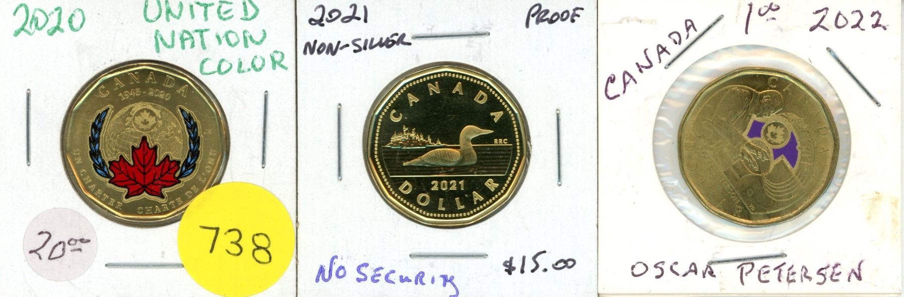 2020 United Nations Color, 2021, 2022 Oscar Peterson Color Canadian One ...