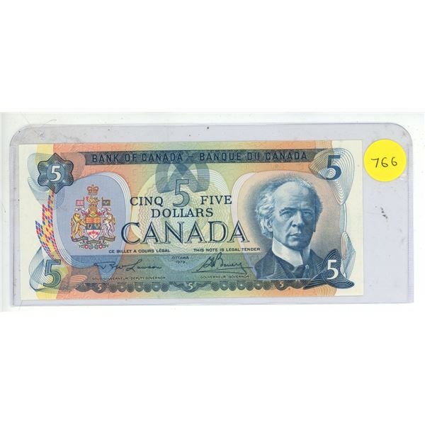 1979 Canadian Five Dollar Bill