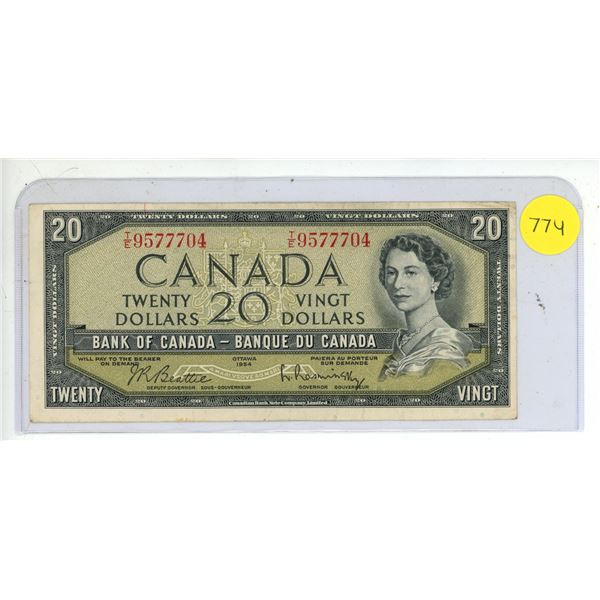 1954 Canadian Twenty Dollar Bill