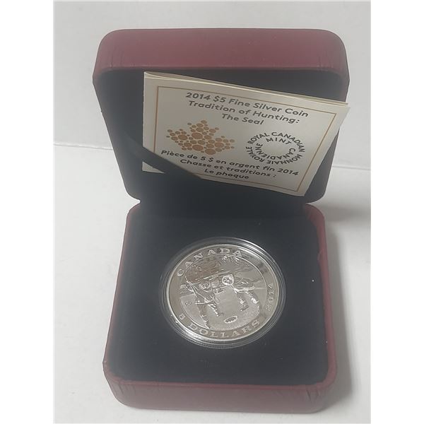 2014 Canadian Five Dollar Fine Silver Coin
