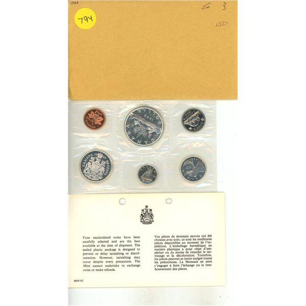 1966 Canadian Silver PL Set