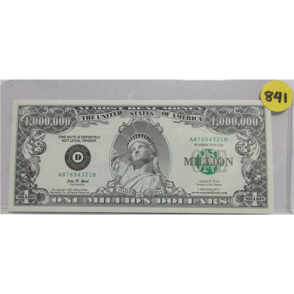 One Million Dollar USA Note