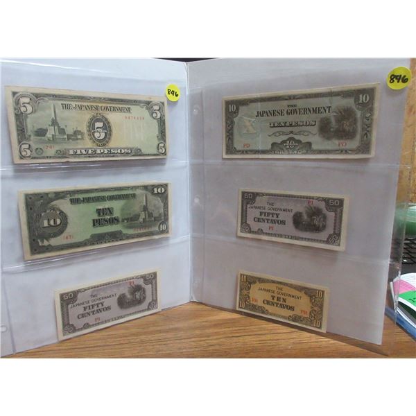 Two Sheets of Japanese Occupational Money