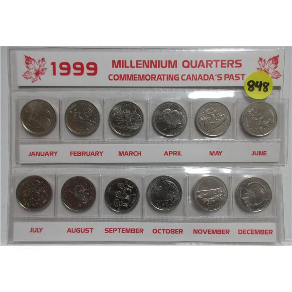 1999 Canadian Millennium Quarter Set
