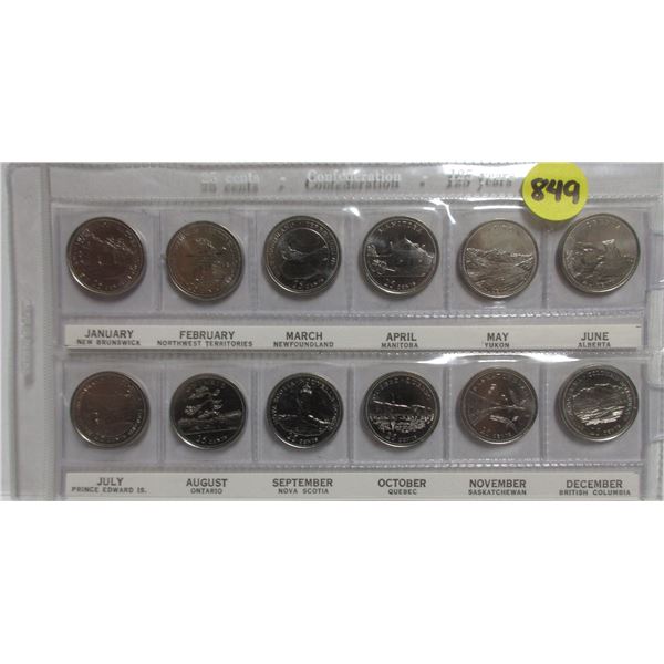 1992 Canadian Confederation Quarter Set