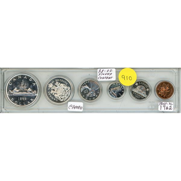 1962 Canadian Silver Proof-like (PL) Coin Set.